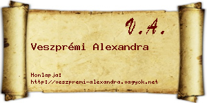 Veszprémi Alexandra névjegykártya